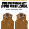 image:imageCarhartt Mens Washed Duck MockNeck VestCarhartt Brown
