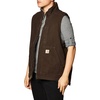image:imageCarhartt Mens Washed Duck MockNeck VestDark Brown