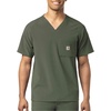 image:imageCarhartt Scrubs C16110 Mens Force CrossFlex Modern Fit Chest PocketBasil
