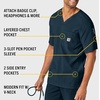 image:imageCarhartt Scrubs C16110 Mens Force CrossFlex Modern Fit Chest PocketNavy