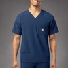 image:imageCarhartt Scrubs C16110 Mens Force CrossFlex Modern Fit Chest PocketNavy Heather