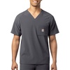 image:imageCarhartt Scrubs C16110 Mens Force CrossFlex Modern Fit Chest PocketPewter
