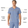 image:imageCarhartt Scrubs Unisex Force Essentials VNeck Tops with 6 PocketsCeil Blue