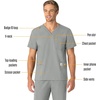image:imageCarhartt Scrubs Unisex Force Essentials VNeck Tops with 6 PocketsGrey