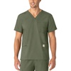image:imageCarhartt Scrubs Unisex Force Essentials VNeck Tops with 6 PocketsOlive