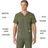 image:imageCarhartt Scrubs Unisex Force Essentials VNeck Tops with 6 PocketsOlive