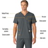 image:imageCarhartt Scrubs Unisex Force Essentials VNeck Tops with 6 PocketsPewter