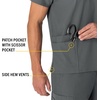 image:imageCarhartt Scrubs Unisex Force Essentials VNeck Tops with 6 PocketsPewter