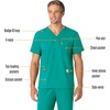 image:imageCarhartt Scrubs Unisex Force Essentials VNeck Tops with 6 PocketsTeal Blue