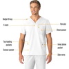 image:imageCarhartt Scrubs Unisex Force Essentials VNeck Tops with 6 PocketsWhite