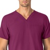 image:imageCarhartt Scrubs Unisex Force Essentials VNeck Tops with 6 PocketsWine