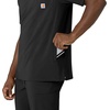 image:imageCarhartt Scrubs for Men Force CrossFlex VNeck Tops with 3 PocketsBlack