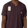 image:imageCarhartt Scrubs for Men Force CrossFlex VNeck Tops with 3 PocketsDark Sepia
