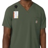 image:imageCarhartt Scrubs for Men Force CrossFlex VNeck Tops with 3 PocketsOlive
