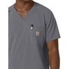 image:imageCarhartt Scrubs for Men Force CrossFlex VNeck Tops with 3 PocketsPewter