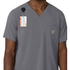 image:imageCarhartt Scrubs for Men Force CrossFlex VNeck Tops with 3 PocketsPewter