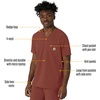 image:imageCarhartt Scrubs for Men Force CrossFlex VNeck Tops with 3 PocketsSable