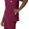 image:imageCarhartt Scrubs for Men Force CrossFlex VNeck Tops with 3 PocketsWine