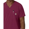 image:imageCarhartt Scrubs for Men Force CrossFlex VNeck Tops with 3 PocketsWine