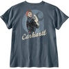 image:imageCarhartt Womens 106903 Womens Loose Fit Heavyweight ShortSleeve Love of LaboIron Blue