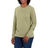 image:imageCarhartt Womens Dearborn Loose LS Logo TShirtDried Clay