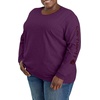 image:imageCarhartt Womens Dearborn Loose LS Logo TShirtEggplant
