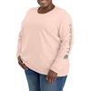 image:imageCarhartt Womens Dearborn Loose LS Logo TShirtGeorgia Peach