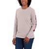 image:imageCarhartt Womens Dearborn Loose LS Logo TShirtMink
