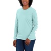 image:imageCarhartt Womens Dearborn Loose LS Logo TShirtPastel Turquoise