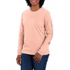 image:imageCarhartt Womens Dearborn Loose LS Logo TShirtTropical Peach