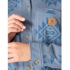 image:imageCarhartt Womens Durham Knit OvershirtB Yellowtail Iron Blue Print