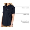 image:imageCarhartt Womens Force Relaxed Fit Lightweight ShortSleeve Pocket PoloNavy