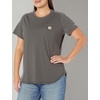 image:imageCarhartt Womens Force Relaxed Fit Midweight Pocket TShirt 105415Carbon Heather