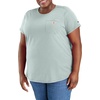 image:imageCarhartt Womens Force Relaxed Fit Midweight Pocket TShirt 105415Dew Drop