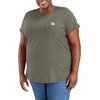image:imageCarhartt Womens Force Relaxed Fit Midweight Pocket TShirt 105415Dusty Olive