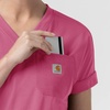 image:imageCarhartt Womens Knit Womens VNeck Scrub TopElectric Fuschia