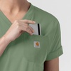 image:imageCarhartt Womens Knit Womens VNeck Scrub TopGreen Slate