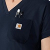 image:imageCarhartt Womens Knit Womens VNeck Scrub TopNavy