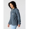 image:imageCarhartt Womens Oversizedfit Heavyweight Waffle Knit ShirtFaded Navy