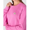 image:imageCarhartt Womens Relaxed Fit Midweight French Terry Crewneck SweatshirtElectric Fuchsia