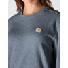 image:imageCarhartt Womens Relaxed Fit Midweight French Terry Crewneck SweatshirtLight Faded Navy Heather