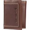 image:imageCarhartt Leather TripleStitched Trifold Wallet Brown  Mens Rugged Triple Stitch Wallets Available in Multiple StylesBrown Trifold