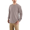 image:imageCarhartt Mens Dearborn Loose LongSleeve Logo TShirt CloseoutAsh Violet Heather