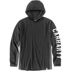 image:imageCarhartt Mens Force Relaxed Fit Midweight LongSleeve Logo Graphic Hooded TShirtCarbon Heather Closeout
