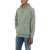 image:imageCarhartt Mens Iconic K288 Logo Sweatshirt CloseoutLeaf Green Heather