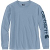 image:imageCarhartt Womens Dearborn Loose LS Logo TShirtAlpine Blue Heather