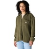 image:imageCarhartt Womens Oversizedfit Heavyweight Waffle Knit ShirtDark Bronzed Green