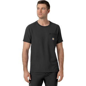 image:imageCarhartt Force CrossFlex Mens Crew Neck Scrub TopBlack
