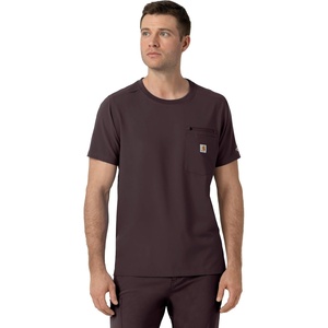image:imageCarhartt Force CrossFlex Mens Crew Neck Scrub TopDark Sepia