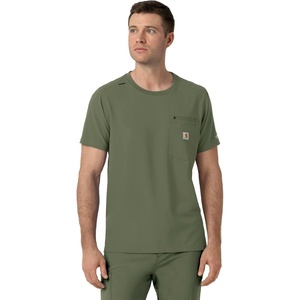 image:imageCarhartt Force CrossFlex Mens Crew Neck Scrub TopOlive
